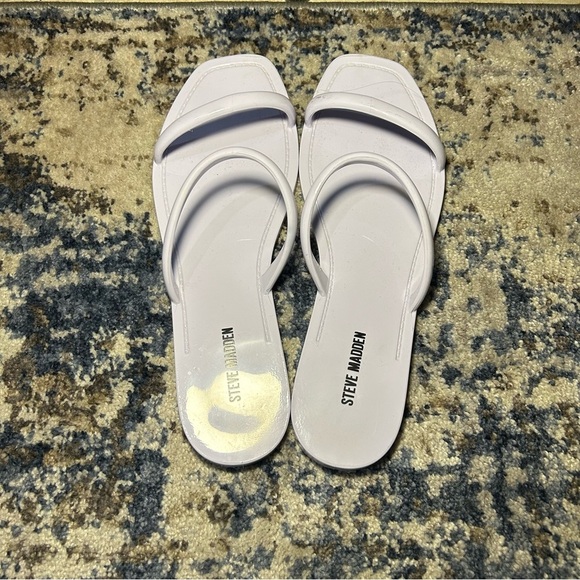 Steve Madden White Pike Jelly Strappy Slip-On Flip-Flops Size 7 - Picture 6 of 11